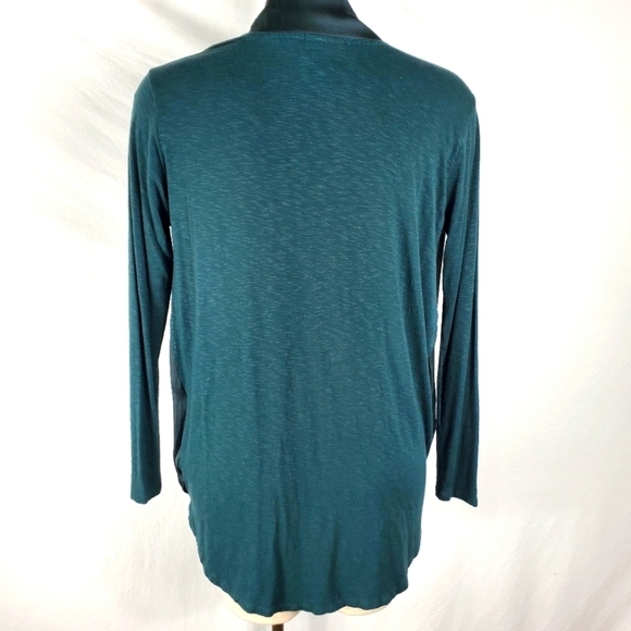 Anthropologie green Dolan west coast drape faux wrap top women's size small - Picture 3 of 8